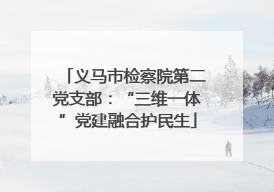 义马市检察院第二党支部：“三维一体”党建融合护民生