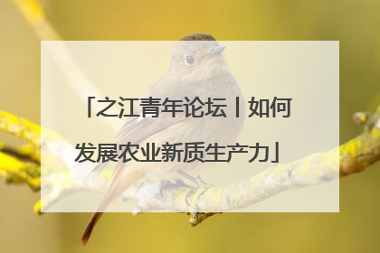 之江青年论坛丨如何发展农业新质生产力