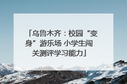 乌鲁木齐：校园“变身”游乐场 小学生闯关测评学习能力