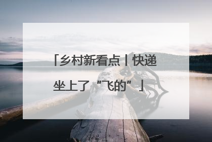 乡村新看点丨快递坐上了“飞的”
