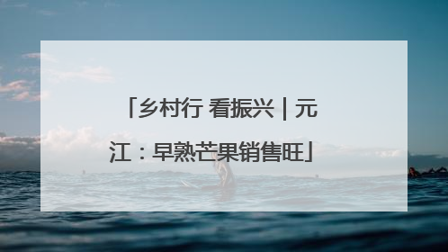 乡村行 看振兴｜元江：早熟芒果销售旺
