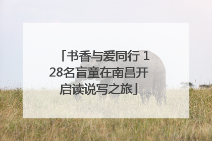 书香与爱同行 128名盲童在南昌开启读说写之旅