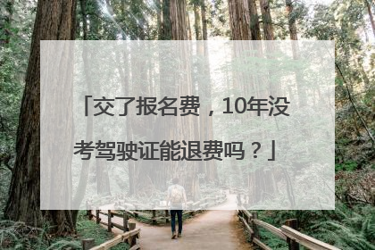 交了报名费，10年没考驾驶证能退费吗？