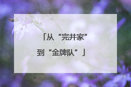 从“完井家”到“金牌队”