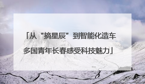 从“摘星辰”到智能化造车 多国青年长春感受科技魅力