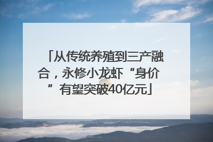 从传统养殖到三产融合，永修小龙虾“身价”有望突破40亿元