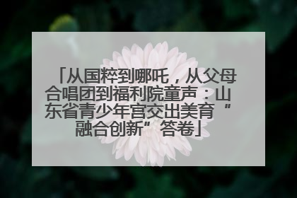从国粹到哪吒，从父母合唱团到福利院童声：山东省青少年宫交出美育“融合创新”答卷