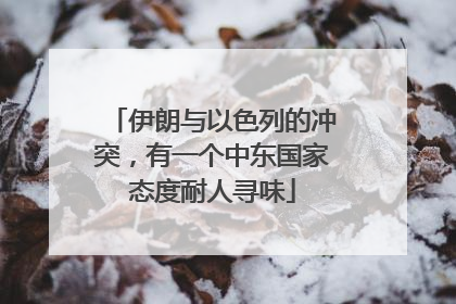 伊朗与以色列的冲突，有一个中东国家态度耐人寻味