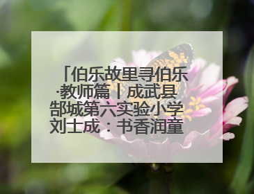 伯乐故里寻伯乐·教师篇丨成武县郜城第六实验小学刘士成：书香润童年 阳光育新人