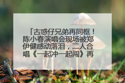 古惑仔兄弟再同框！陈小春演唱会现场被郑伊健感动落泪，二人合唱《一起冲一起闯》再现青春回忆