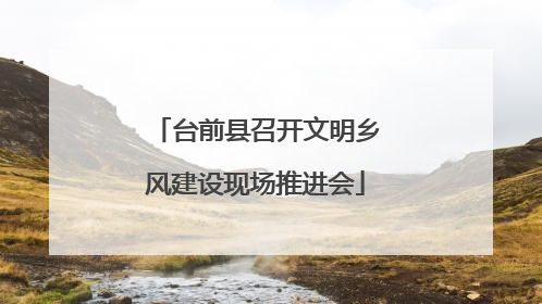 台前县召开文明乡风建设现场推进会