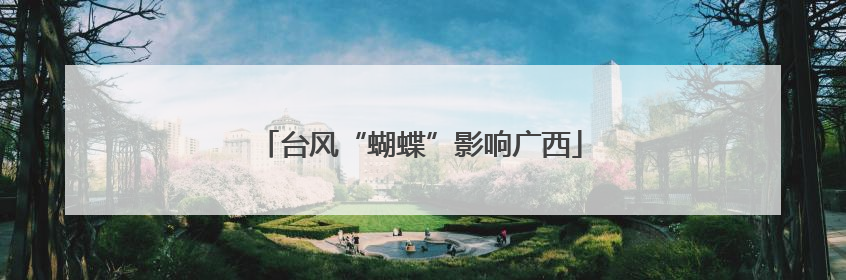 台风“蝴蝶”影响广西