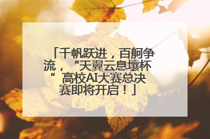 千帆跃进，百舸争流，“天翼云息壤杯”高校AI大赛总决赛即将开启！