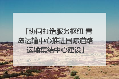 协同打造服务枢纽 青岛运输中心推进国际道路运输集结中心建设