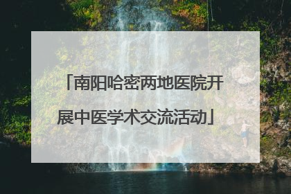 南阳哈密两地医院开展中医学术交流活动