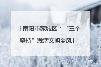 南阳市宛城区：“三个坚持”激活文明乡风