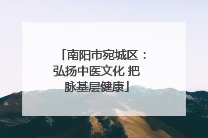南阳市宛城区：弘扬中医文化 把脉基层健康