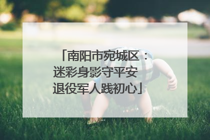 南阳市宛城区：迷彩身影守平安 退役军人践初心