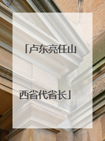 卢东亮任山西省代省长