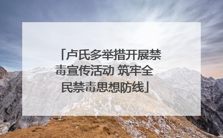 卢氏多举措开展禁毒宣传活动 筑牢全民禁毒思想防线