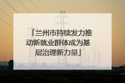兰州市持续发力推动新就业群体成为基层治理新力量