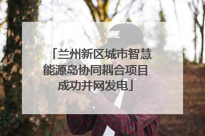 兰州新区城市智慧能源岛协同耦合项目成功并网发电