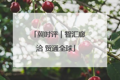 冀时评｜智汇廊洽 贸通全球