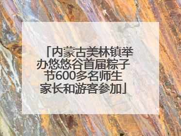 内蒙古美林镇举办悠悠谷首届粽子节600多名师生家长和游客参加