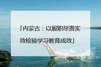 内蒙古：以履职尽责实效检验学习教育成效