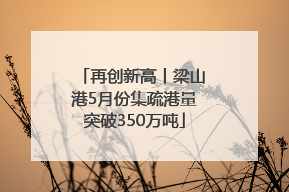 再创新高丨梁山港5月份集疏港量突破350万吨