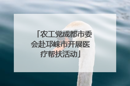 农工党成都市委会赴邛崃市开展医疗帮扶活动
