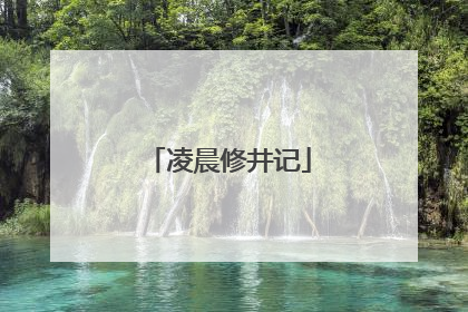 凌晨修井记