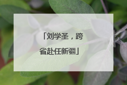 刘学圣，跨省赴任新疆