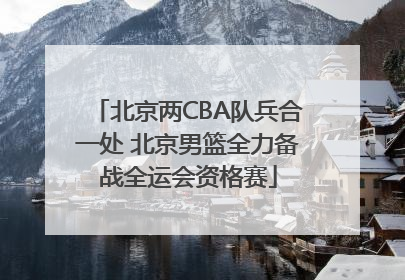 北京两CBA队兵合一处 北京男篮全力备战全运会资格赛