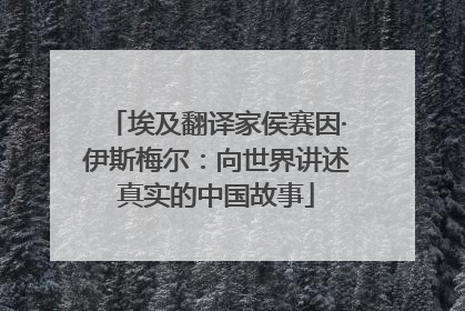 埃及翻译家侯赛因·伊斯梅尔：向世界讲述真实的中国故事