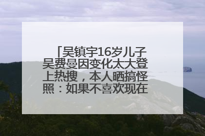 吴镇宇16岁儿子吴费曼因变化太大登上热搜，本人晒搞怪照：如果不喜欢现在的我可以离开