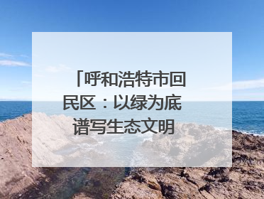 呼和浩特市回民区：以绿为底 谱写生态文明建设新篇章