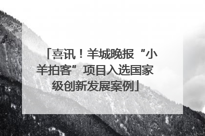 喜讯！羊城晚报“小羊拍客”项目入选国家级创新发展案例