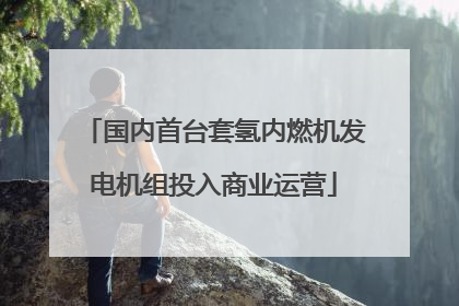 国内首台套氢内燃机发电机组投入商业运营