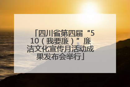 四川省第四届“510（我要廉）”廉洁文化宣传月活动成果发布会举行