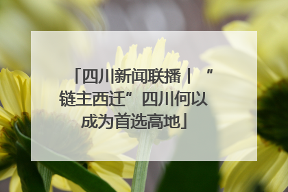 四川新闻联播丨“链主西迁”四川何以成为首选高地