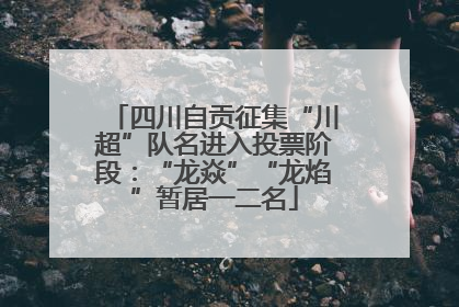 四川自贡征集“川超”队名进入投票阶段：“龙焱”“龙焰”暂居一二名