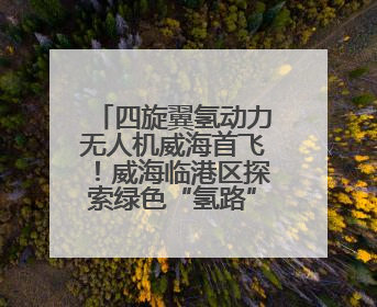 四旋翼氢动力无人机威海首飞！威海临港区探索绿色“氢路”，助推低空经济向长续航、大载重“进化”