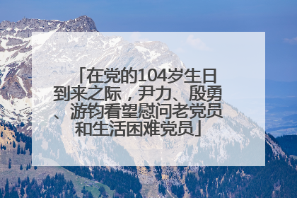 在党的104岁生日到来之际，尹力、殷勇、游钧看望慰问老党员和生活困难党员