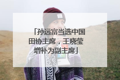 孙远富当选中国田协主席，王晓莹增补为副主席