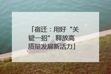 宿迁：用好“关键一招” 释放高质量发展新活力