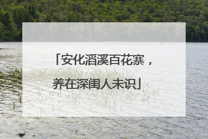 安化滔溪百花寨，养在深闺人未识
