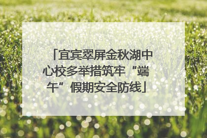 宜宾翠屏金秋湖中心校多举措筑牢“端午”假期安全防线