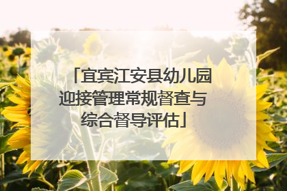 宜宾江安县幼儿园迎接管理常规督查与综合督导评估