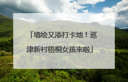 墙绘又添打卡地！巡津新村梧桐女孩来啦
